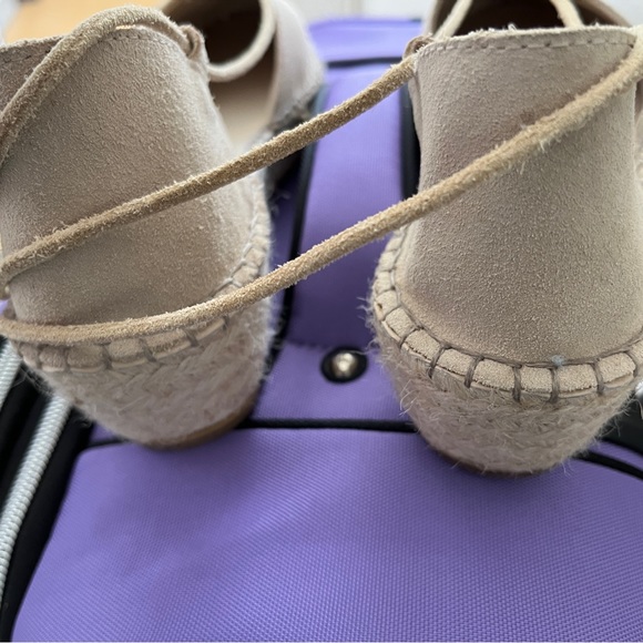 Fabiolas Spanish Espadrilles Alpargatas Suede Leather Almond Toe Ankle Ties 39 - Picture 8 of 11